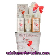 Lata De Baño Parisienne (crema 100 Ml. + Gel 150 Ml. + Leche Hidratante 150 Ml. + Esponja + Sal) Flor De Mayo 1 Ud.