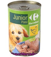 Lata Pate Con Pollo Y Arroz Para Cachorros Carrefour 400 Gr