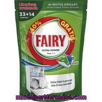 Lavavajillas Fairy Todo En Uno, Bolsa 33+14 Dosis