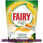 Lavavajillas Máquina Clean&fresh Naranja Todo En Uno En Pastillas Fairy 39 Ud.