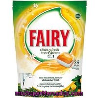 Lavavajillas Máquina Fresh Naranja Fairy, Bolsa 39 Dosis