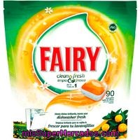 Lavavajillas Máquina Naranja Fairy L&f, Bolsa 90 Dosis