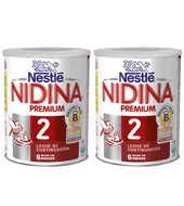 Leche 2 De Continuación Premium En Polvo Nestlé - Nidina Pack 2x800 G.