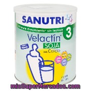 Leche 3 Crecimiento De Soja Con Calcio Velactín Crecimiento Sanutri 800 G.