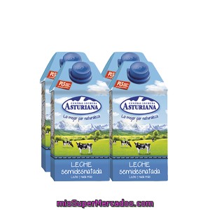 Leche
            Asturiana Semi Pack De 6 Briks De 500 Ml