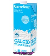 Leche Calcio Semidesnatada Con Vitaminas A,d Y E Carrefour 1 L.