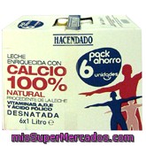 Leche Desnatada Calcio, Hacendado, Brick Pack 6 X 1 L - 6 L