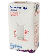 Leche entera carrefour discount l., precio actualizado todos los supers