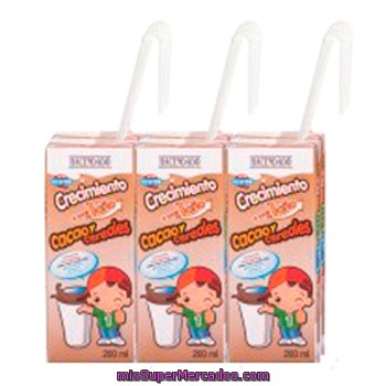 Leche Infantil Liquida Crecimiento Con Hierro  A Partir 1 Año, Hacendado, Brick Pack 6 X 200 Cc - 1200 Cc