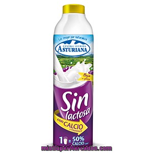 Leche Sin Lactosa Con Calcio Y Vitamina D Central Lechera Asturiana 1 L.