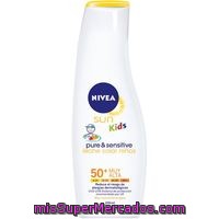 Leche Solar Piel Sensible Fp50 Nivea, Bote 200 Ml