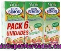 Leche Y Frutas Tropical Funciona Max De D.simón Pack 6 Unidades De 200 Mililitros