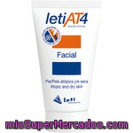 Leti At4 Crema Hidratante Facial Para Piel Atópica Y/o Seca Tubo 50 Ml