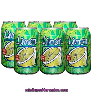 Limon Con Gas ***pack Ahorro***, Hacendado, Lata Pack 6 X 330 Cc - 1980 Cc