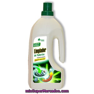 Limpiador Tuberias Y Eliminador Olores (previene Atascos) (botella Blanca), Bosque Verde, Botella 1 L