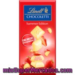 Lindt Chocoletti Chocolate Blanco Relleno De Fresa Edición De Verano Tableta 100 G