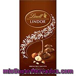 Lindt Lindor Chocolate Con Leche Relleno De Crema De Chocolate Con Trozos De Avellana Tableta 100 G