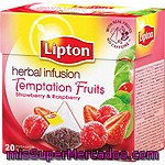 Lipton Infusión Temptation De Frambuesas Y Fresas Estuche 20 Bolsitas