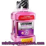 Listerine Enjuague Bucal Cuidado Total Sabor Menta Pack 2 Frasco 1 L