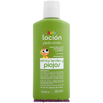 Locion Cabello Antiparasitos Kids (elimina Liendres Y Piojos) *vuelta Al Cole*, Deliplus, Botella 200 Cc