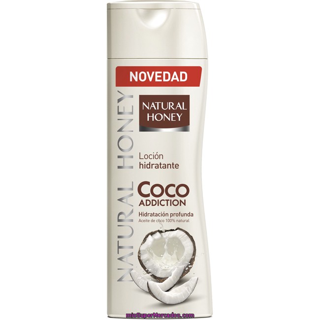 Loción De Coco Adictión Natural Honey, Bote 330 Ml