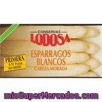 Lodosa Espárragos Blancos Cabeza Morada 6-10 Piezas Lata 250 G Neto Escurrido