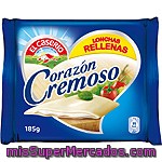 Lonchas De Queso Fundido Con Relleno De Producto Lácteo Pasterizado El Caserío 185g