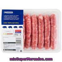 Longaniza De Cerdo Con Tripa Natural Eroski, Bandeja 350 G