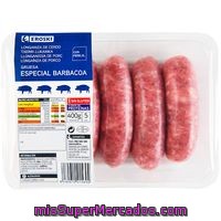 Longaniza Gruesa Especial Barbacoa Eroski, Bandeja 400 G