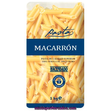Macarron Pasta, Hacendado, Paquete 1 Kg