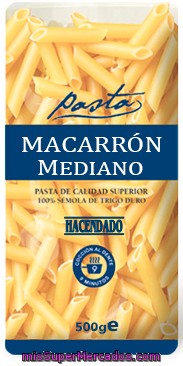 Macarron Pasta, Hacendado, Paquete 500 G