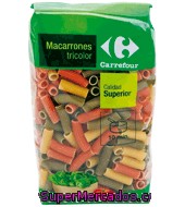 Macarrones Tricolores Carrefour 500 G.