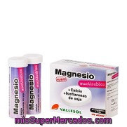 Magnesio + Calcio + Isoflavonas De Soja Sin Azúcar Vallesol 24 Comprimidos.