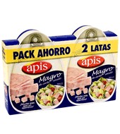 Magro De Cerdo Cocido En Su Jugo Apis Pack De 2x200 G.