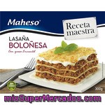 Maheso Lasaña Boloñesa Con Queso Emmental Envase 300 G