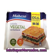 Maheso Lasaña Vegetal Con Bechamel Para Horno Y Microondas Estuche 300 G