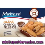 Maheso Mini Churros Rellenos De Chocolate 9 Unidades Aprox Estuche 170 G