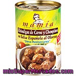 Mamia Albóndigas De Carne Y Champiñón En Salsa Española Lata 400 G