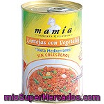 Mamia Lentejas Con Vegetales Sin Colesterol Lata 400 G