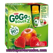 Manzana Y Fresa Triturados Gogo Squeez 4 Ud.