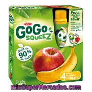 Manzana Y Plátano Triturados Gogo Squeez 4 Ud.