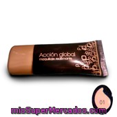 Maquillaje Fluido Global Anti-edad Reafirmante Nº 01 Beige Rosado, Deliplus, Tubo 30  Cc