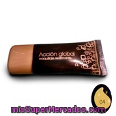 Maquillaje Fluido Global Anti-edad Reafirmante Nº 04 Beige Oscuro, Deliplus, Tubo 30 Cc