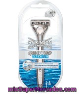 Maquinilla Afeitar Cuatro Hojas Con Dos Recambios Quattro Wilkinson 1 Ud.