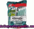 Maquinilla De Afeitar Desechable, Doble Hoja Wilkinson Extra 2 Sensitive 10 Unidades