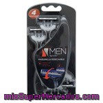 Maquinilla Desechable 3 Hojas Men By Belle, Pack 4 Unid.