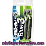 Maquinilla Desechable Gillette Blue 3, Pack 4 Unid.