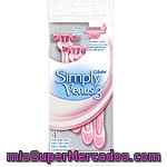 Maquinilla Desechable Simply 3 Hojas Venus, Pack 4 Unid.