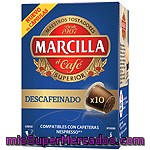 Marcilla Café Descafeinado Intensidad 6 Estuche 10 Cápsulas