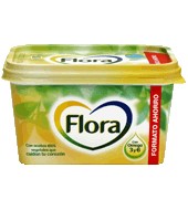Margarina 3/4, 100% Vegetal Flora 600 G.